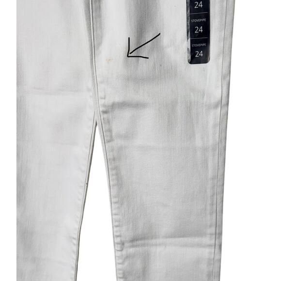 NWT J. Crew White Stovepipe Straight Jean in Signature Stretch Size 24 - Picture 12 of 12
